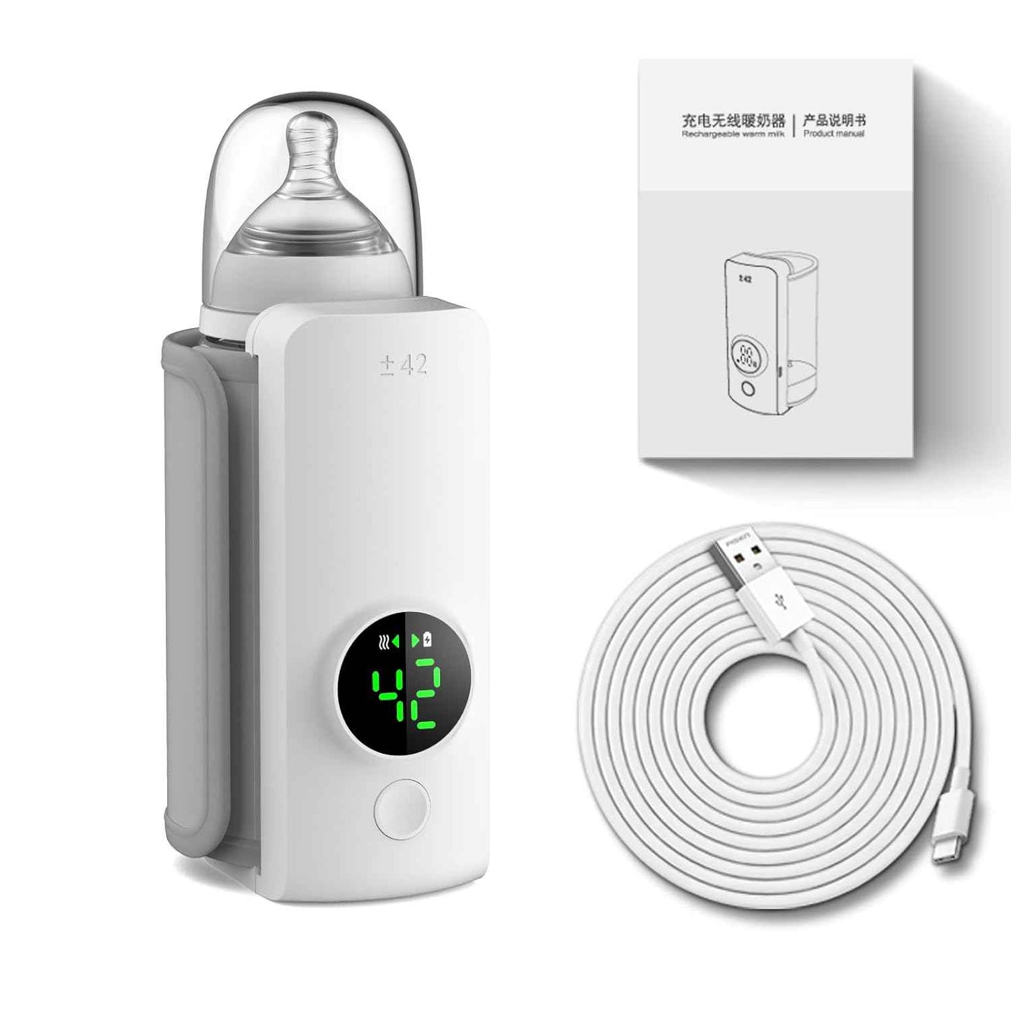 CALENTADOR DE BIBERON CON BATERIA RECARGABLE