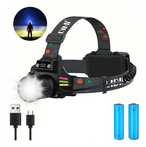 LINTERNA DE CABEZA / ZOOM TELÉSCOPIO Y PANTALLA LED